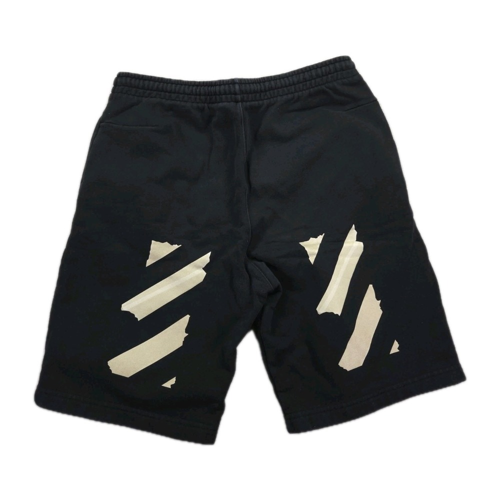Off White Tape Arrows Sweat Shorts Mens Xl Black Virgil Abloh View 2